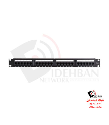 پچ پنل CAT6 UTP 24 Port متا الکترونیک