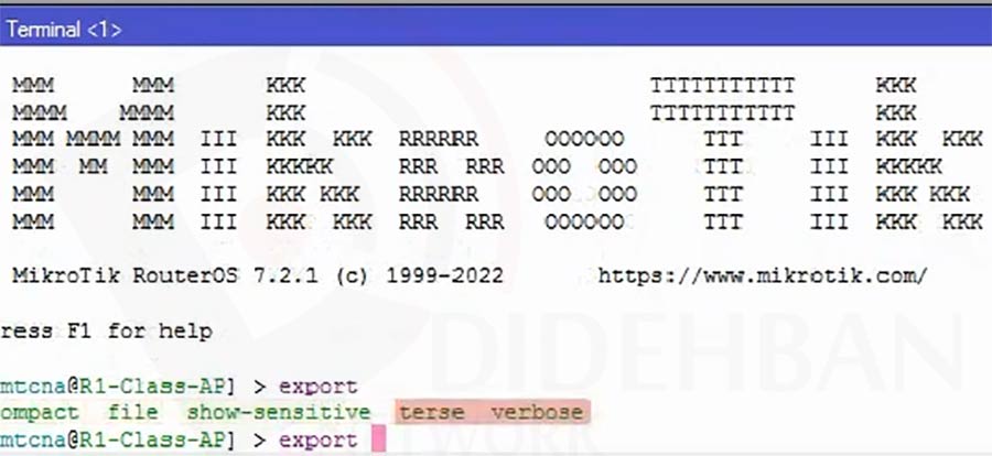 آموزش Backup and export/import configuration