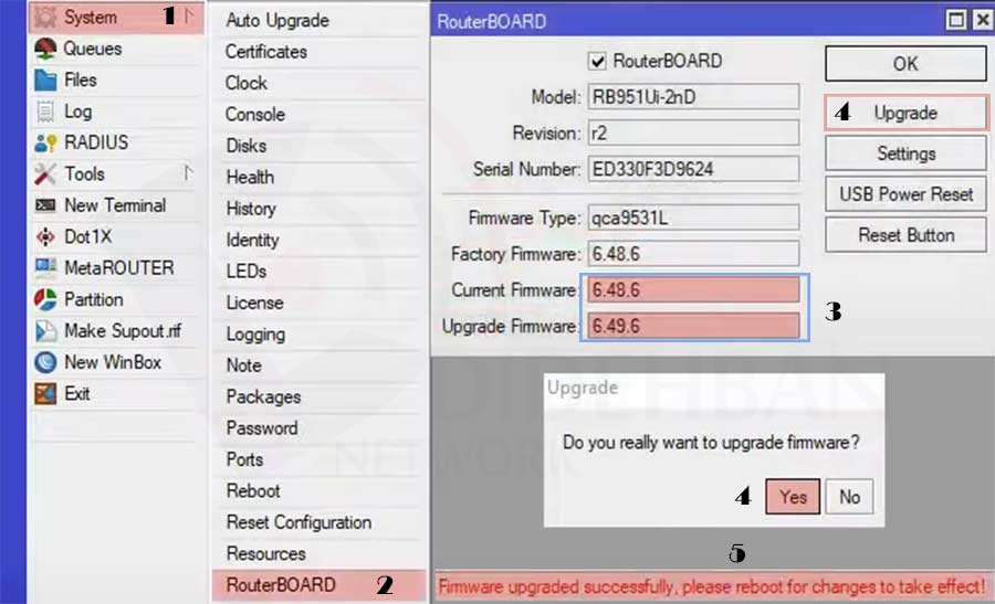 آموزش Upgrade RouterOS