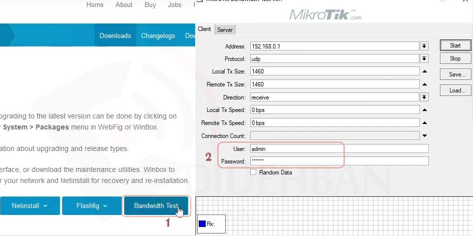 آموزش Bandwidth Test