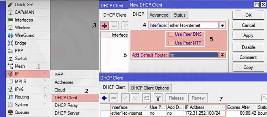 آموزش DHCP server and client