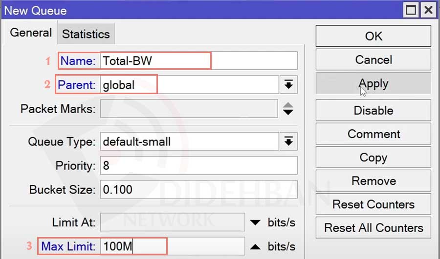 آموزش PCQ setup میکروتیک