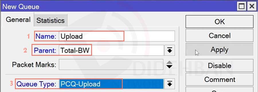 آموزش PCQ setup میکروتیک