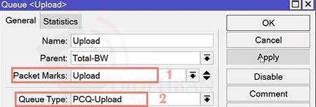 آموزش PCQ setup میکروتیک