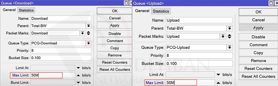 آموزش PCQ setup میکروتیک