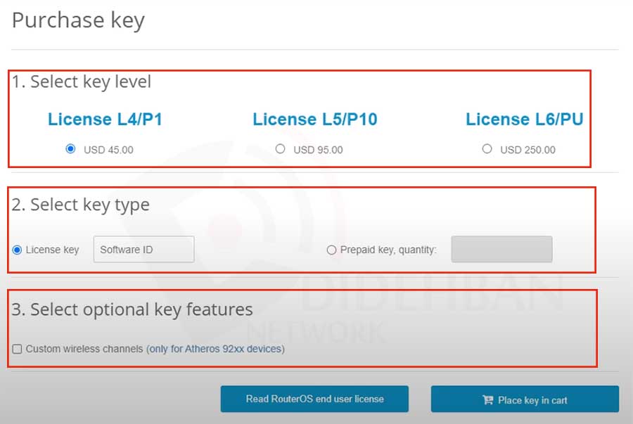 آموزش RouterOS license