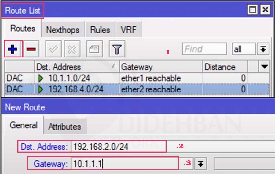 آموزش Static routing